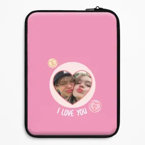 I Love You - Personalised Couples Laptop Sleeve Rugged Feel