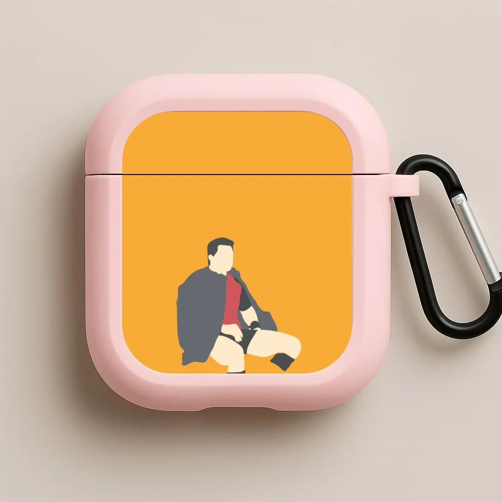 Modern Rubber Finish portable pastel commuter leather shell Richie McCaw - Rugby AirPods Case