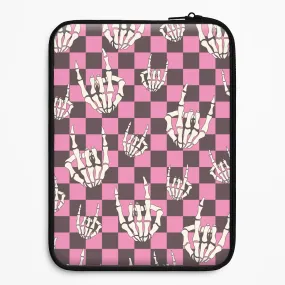 Rock On Skeleton Laptop Sleeve Comfort grip design Elegant Accent