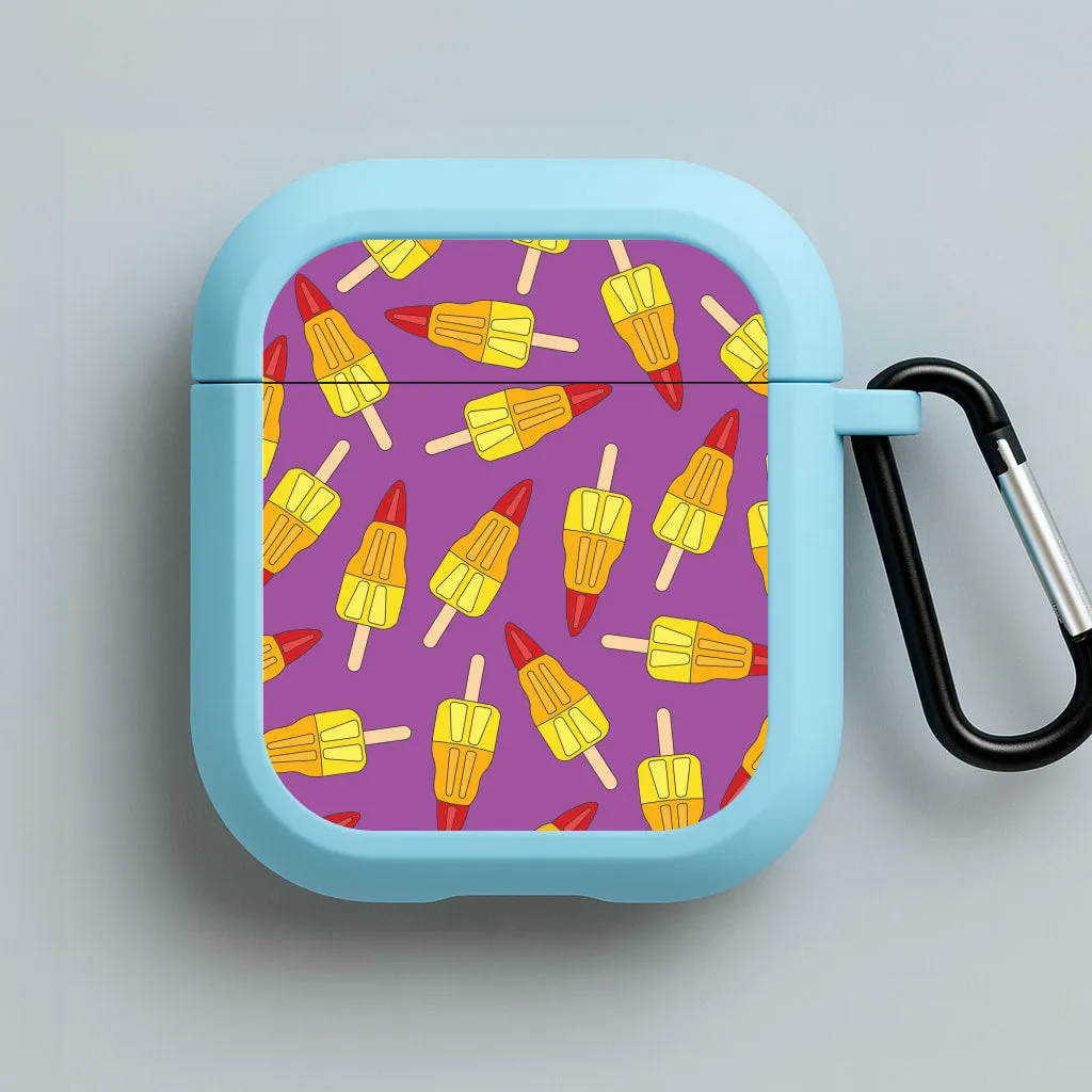 Minimal Daily Shell Rockets - Ice Cream Patterns AirPods Case