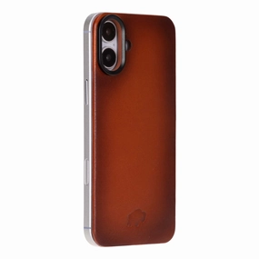 Light Touch Luxury Detail Rohan MagSafe Leather Back Case - iPhone 16, Burnished Tan