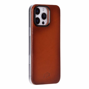 Rohan MagSafe Leather Back Case - iPhone 16 Pro Max, Burnished Tan Refined Protection
