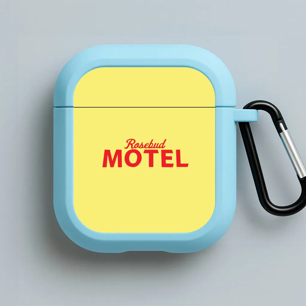 durable ergonomic neon shell Minimal Travel Holder Rosebud Motel AirPods Case