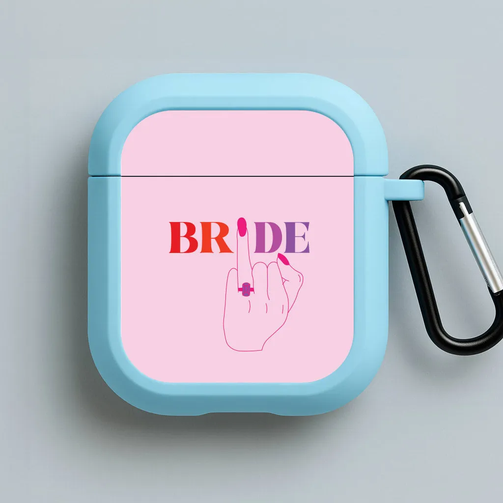 Bride - Bridal  AirPods Case Minimal Silicone Organizer magnetic strap travel protector