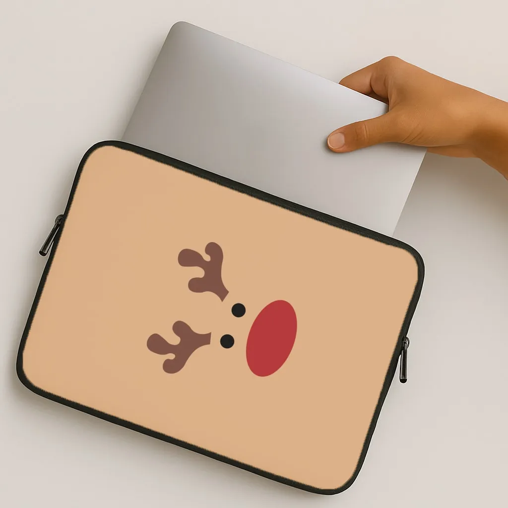 Smooth Pattern Rudolph Red Nose - Christmas Laptop Sleeve