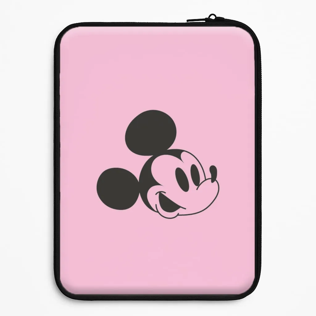 Pink Mickey Laptop Sleeve Cushioned Edge