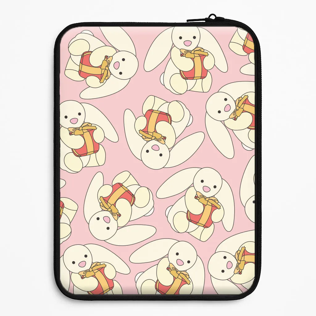 Bunny Present Pattern Laptop Sleeve Slim Feel Bold Look