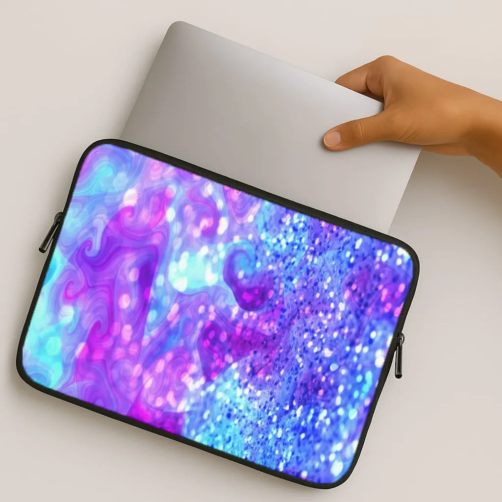 Sport Inspired Glitter Swirl, Tumblr Stlye Laptop Sleeve