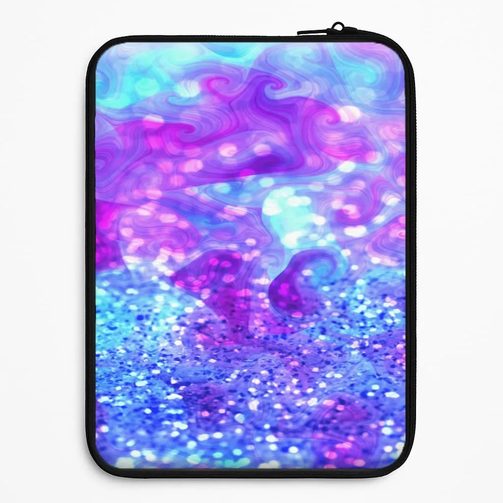 Smooth Feel Surface Luxury Detail Glitter Swirl, Tumblr Stlye Laptop Sleeve