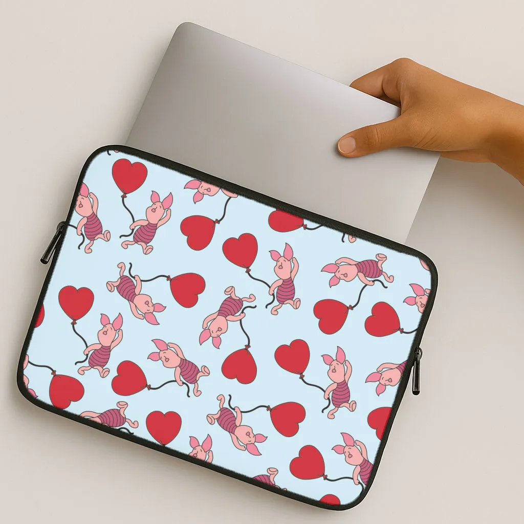 Portable Shield Classic Touch Baby Pig With Balloon Pattern Laptop Sleeve