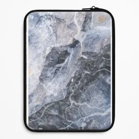 Grey and White Marble Laptop Sleeve Port Protection