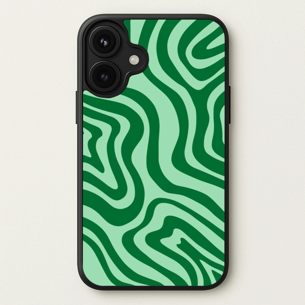Green Abstract Halloween Phone Case Long Lasting Hybrid Shield