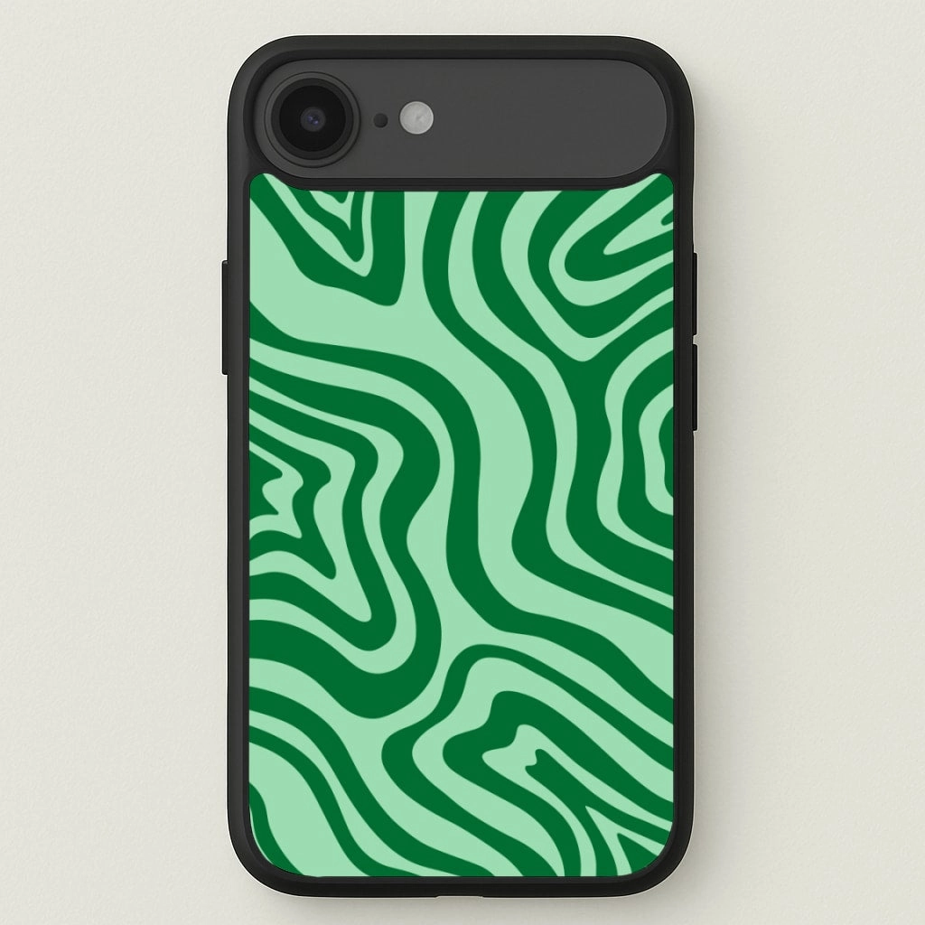Green Abstract Halloween Phone Case Rugged Design Style