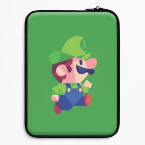 Flexible Texture Running Luigi - Mario Laptop Sleeve