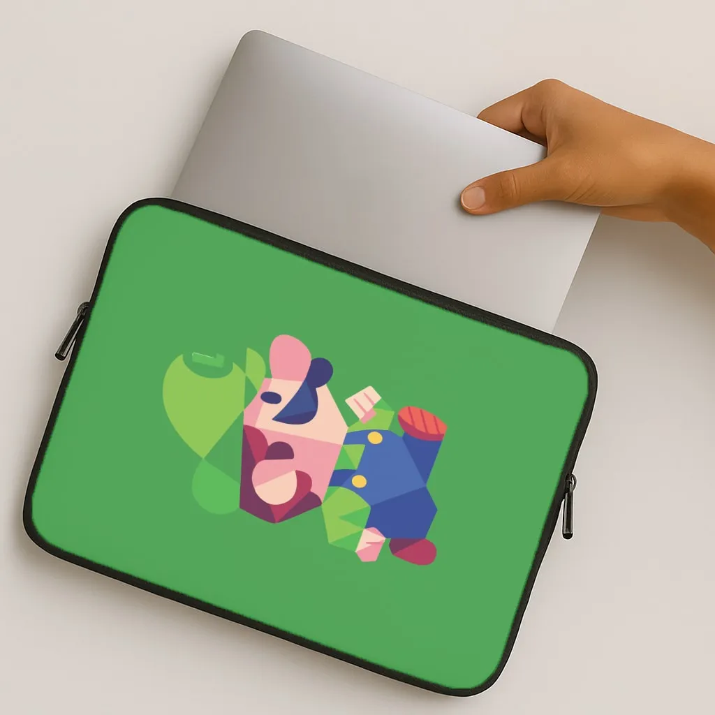 Sleek Appearance Compact Frame Running Luigi - Mario Laptop Sleeve