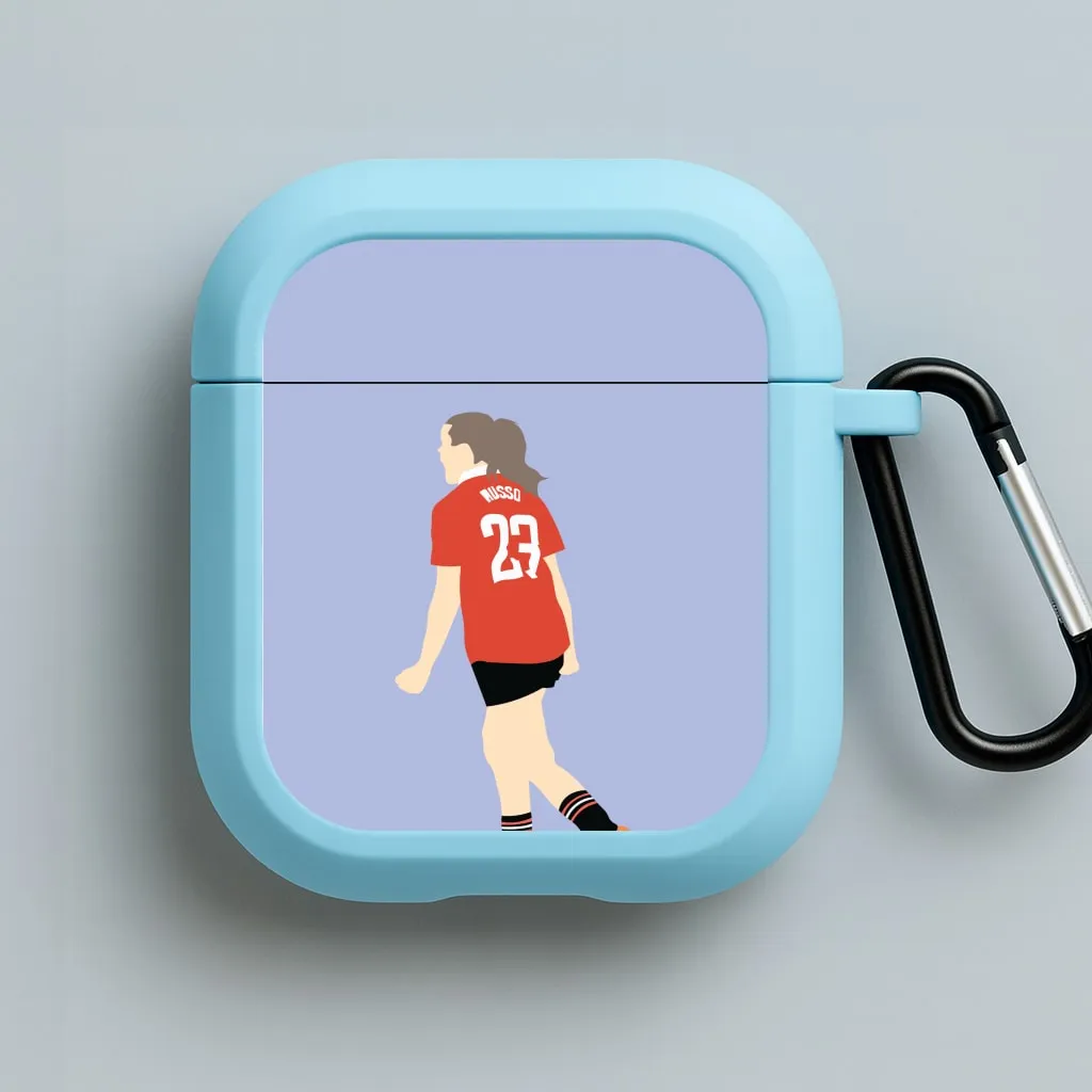 compact daily use case portable neon airpods protector Russo - Womens World Cup AirPods Case