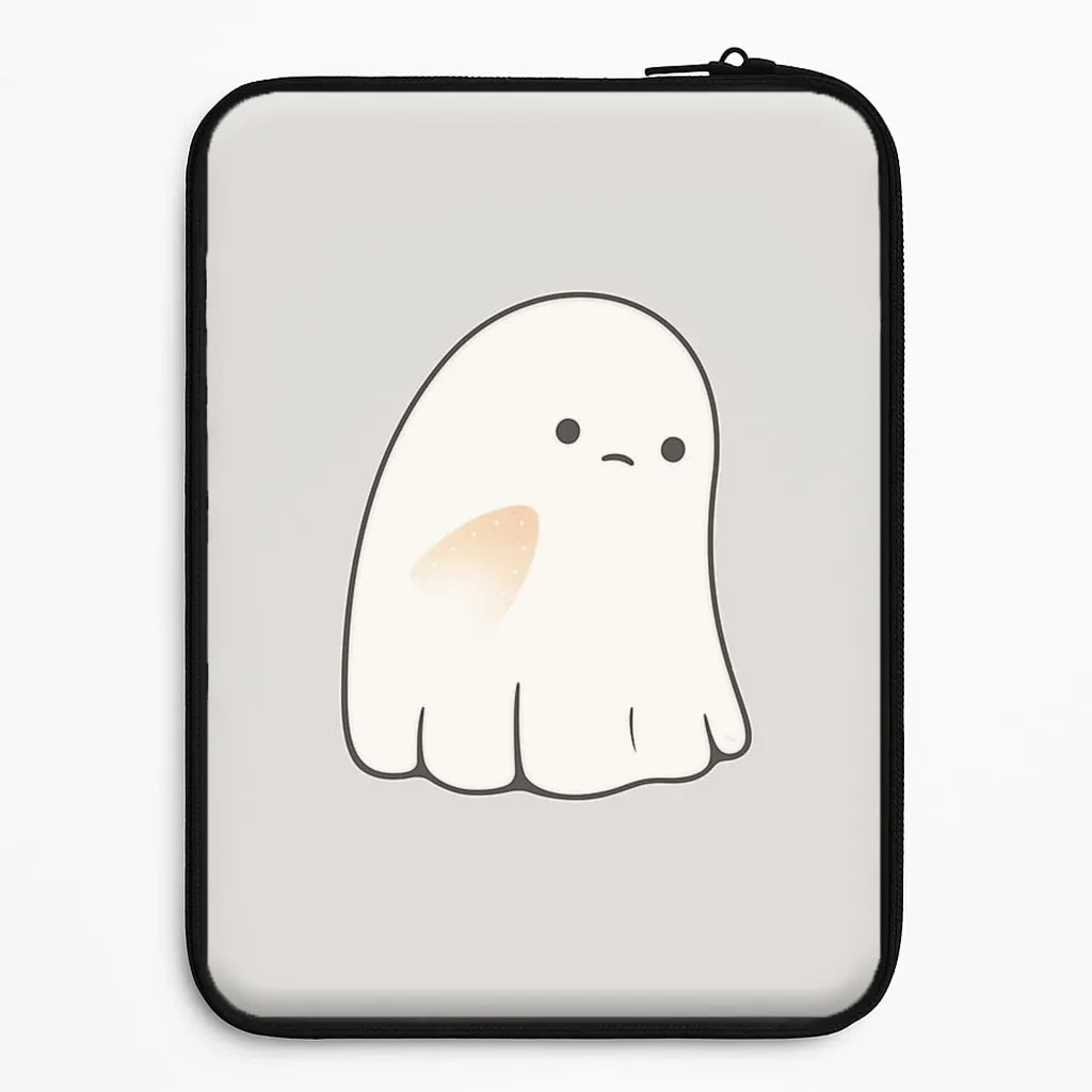 Travel Essential Sad Ghost Halloween Laptop Sleeve
