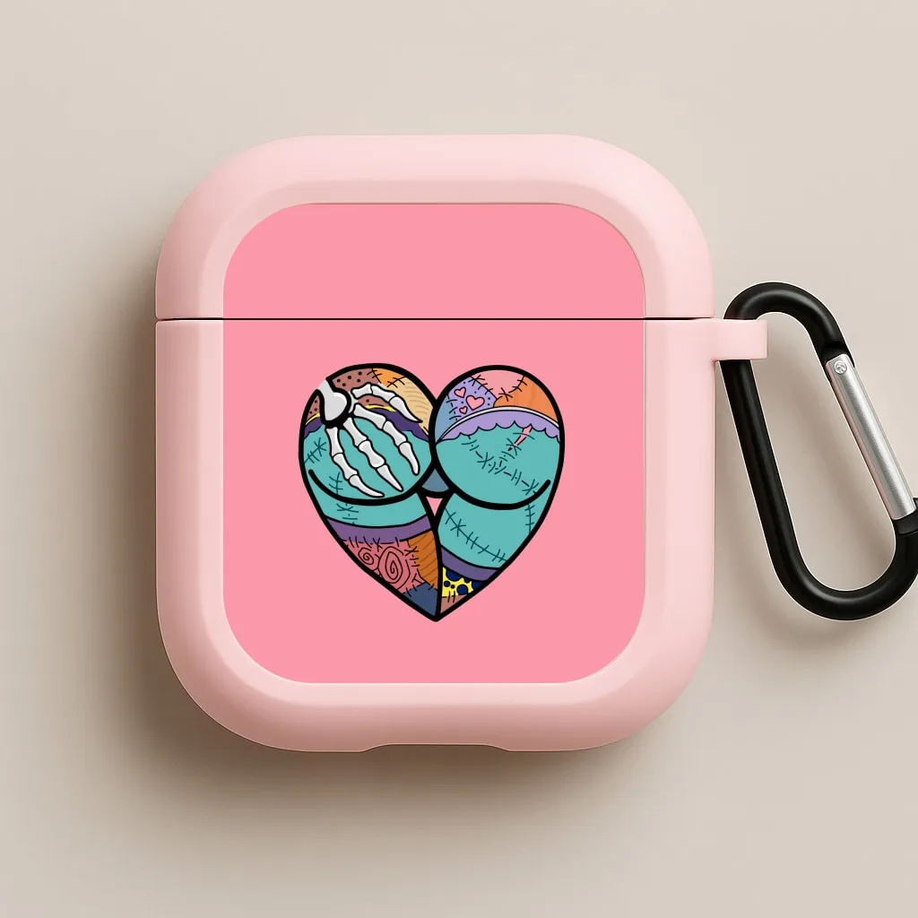 Sally And Jack Heart - TNBC AirPods Case Trendy Carry Clip Durable Carry Loop