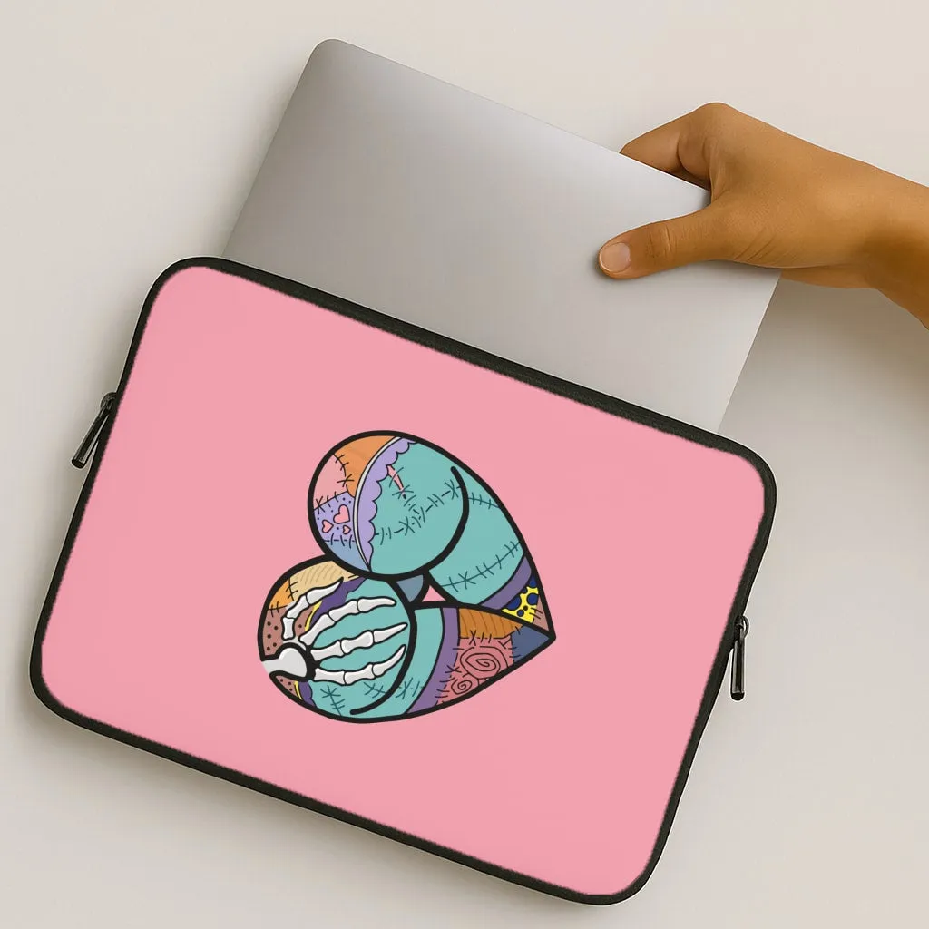 Polished Surface Texture Matte Texture Layer Sally And Jack Heart - TNBC Laptop Sleeve