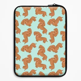 Comfort touch Shock Absorbing Sausage Dog Pattern Laptop Sleeve