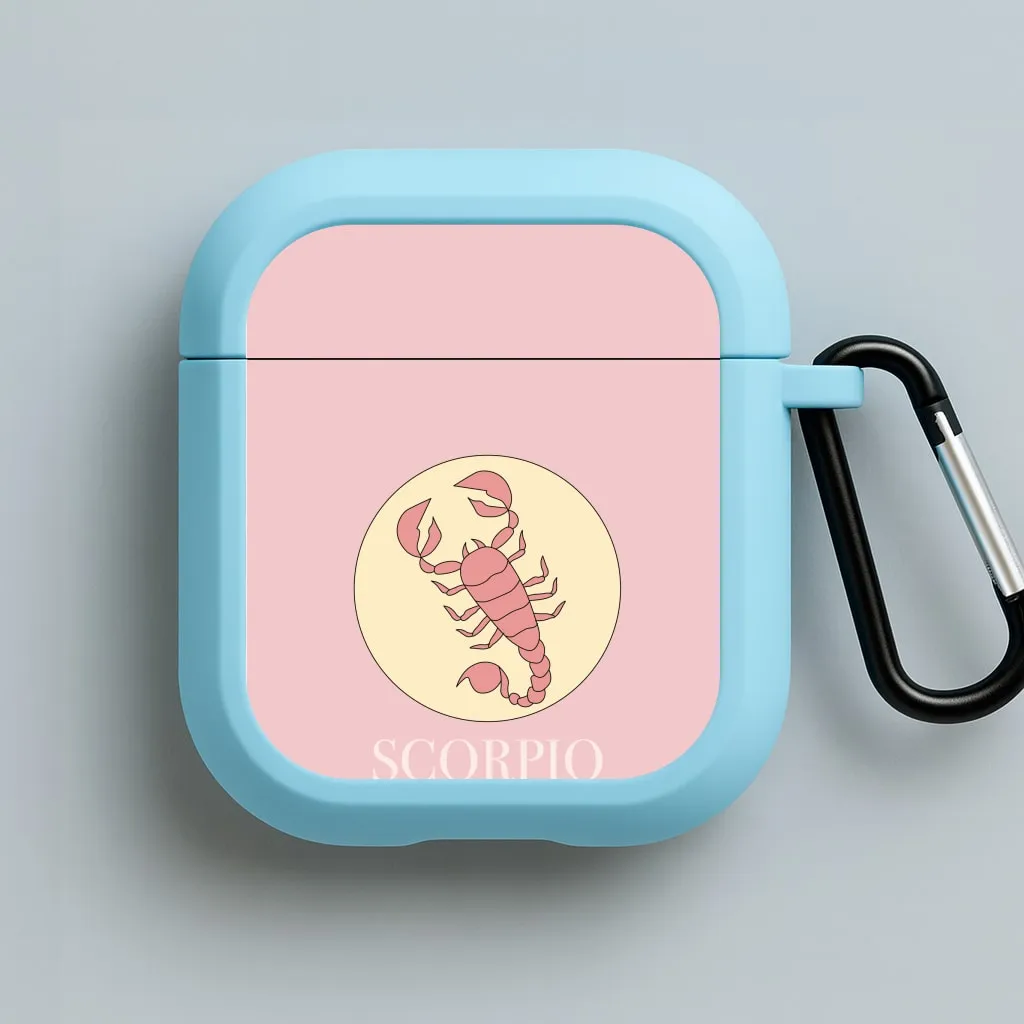 soft touch matte airpods protector sporty aesthetic case Scorpio - Tarot Cards AirPods Case