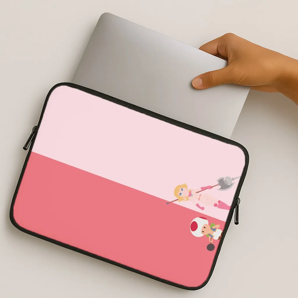 premium design Elegant Appearance Toad And Peach Laptop Sleeve