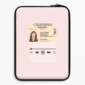 Clear Frame Polished Finish Texture Drivers License - Olivia TikTok Laptop Sleeve