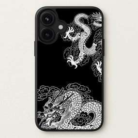 Durable Look Wireless charging White Dragon Phone Case