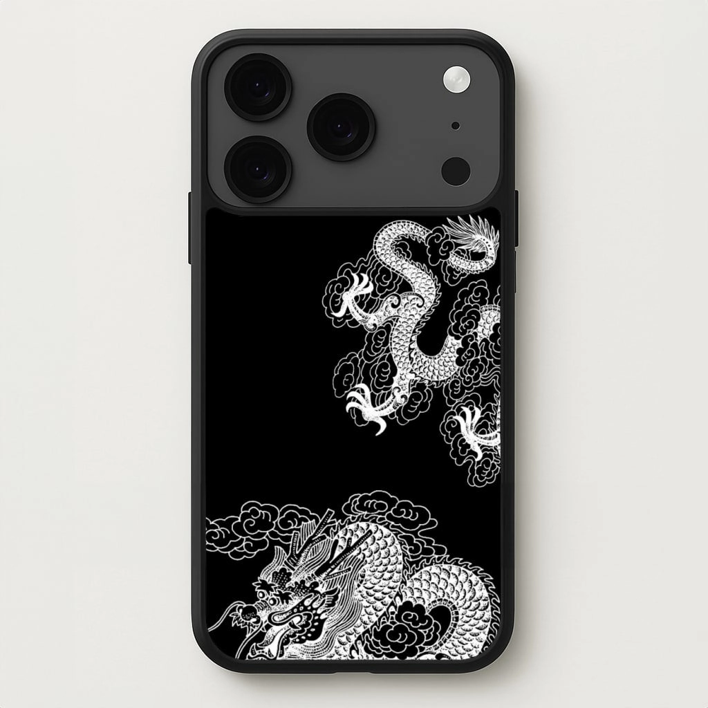 Comfort Finish Layer White Dragon Phone Case