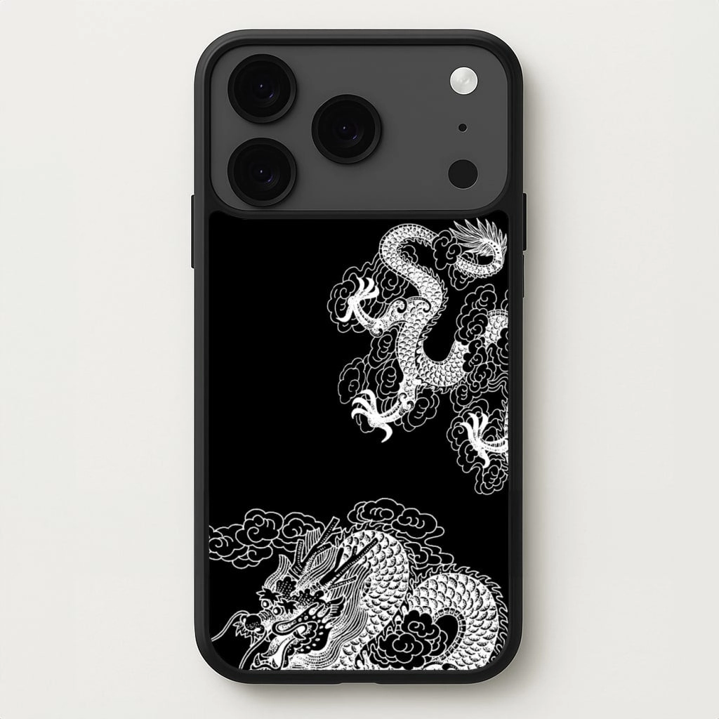 Smooth Grip White Dragon Phone Case