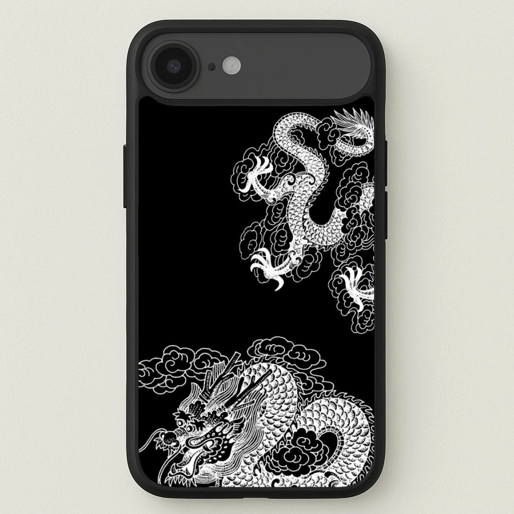 Rugged Frame White Dragon Phone Case