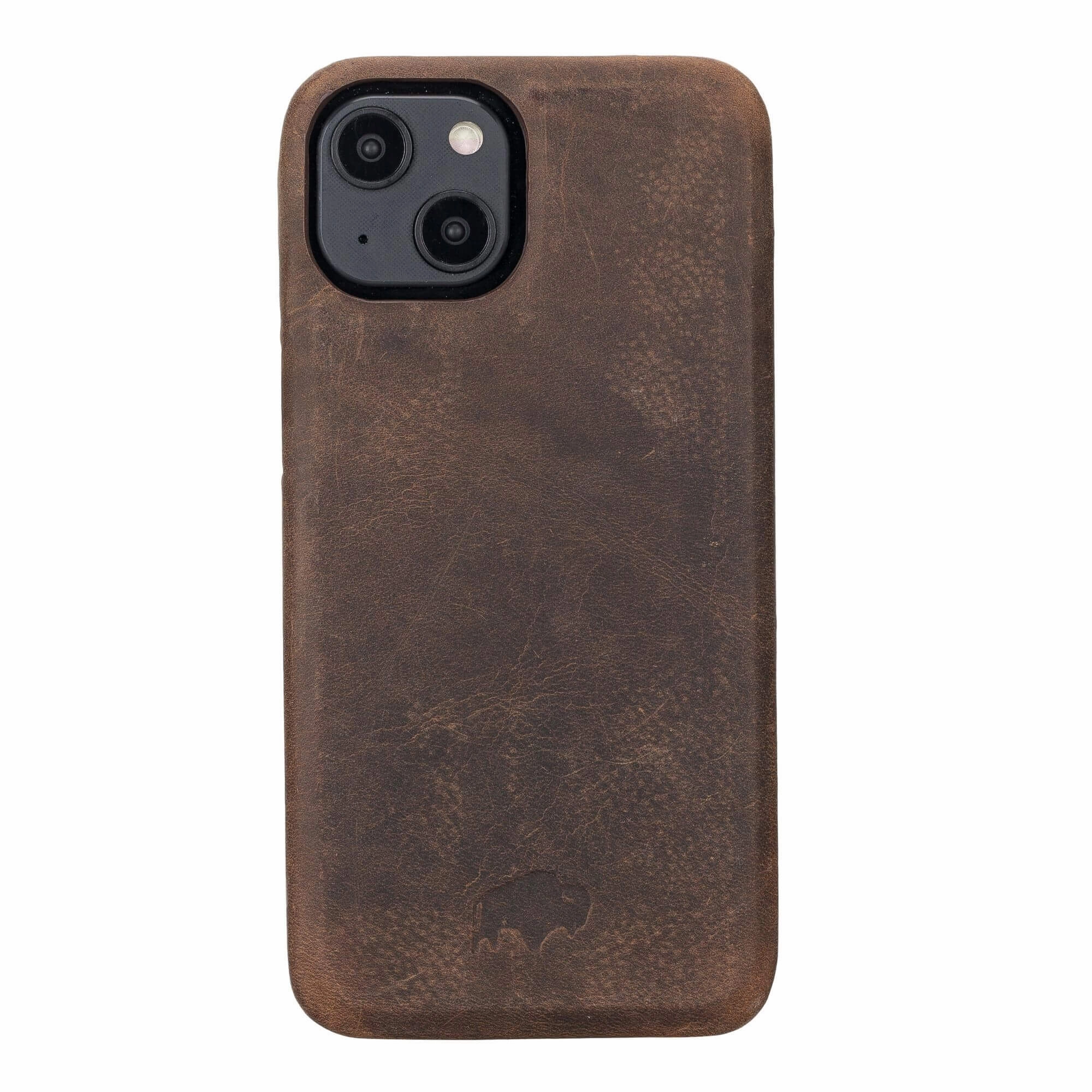 Mason Full-Grain Leather MagSafe Case ?C iPhone 14 Plus, Distressed Coffee Matte Layer