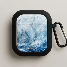 durable commuter gradient soft pastel leather shell Soft Smooth Pouch Sea Blue Marble AirPods Case