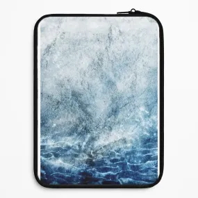 Sea Blue Marble Laptop Sleeve Strong material