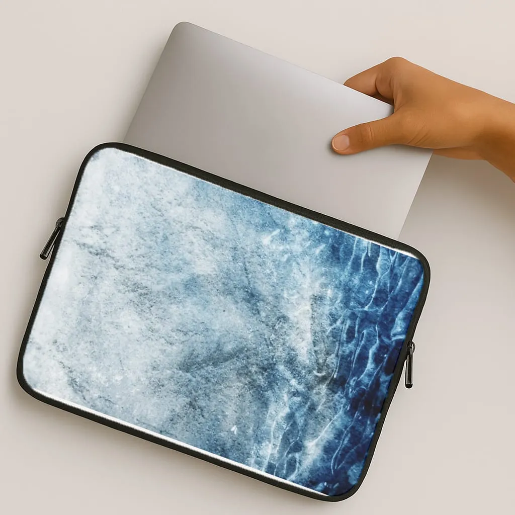 Daily Style Durable Protection Layer Sea Blue Marble Laptop Sleeve