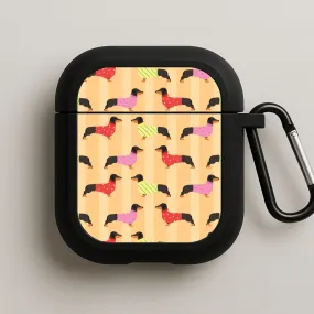 Dachshunds In Sweaters Pattern AirPods Case Modern Protective Style