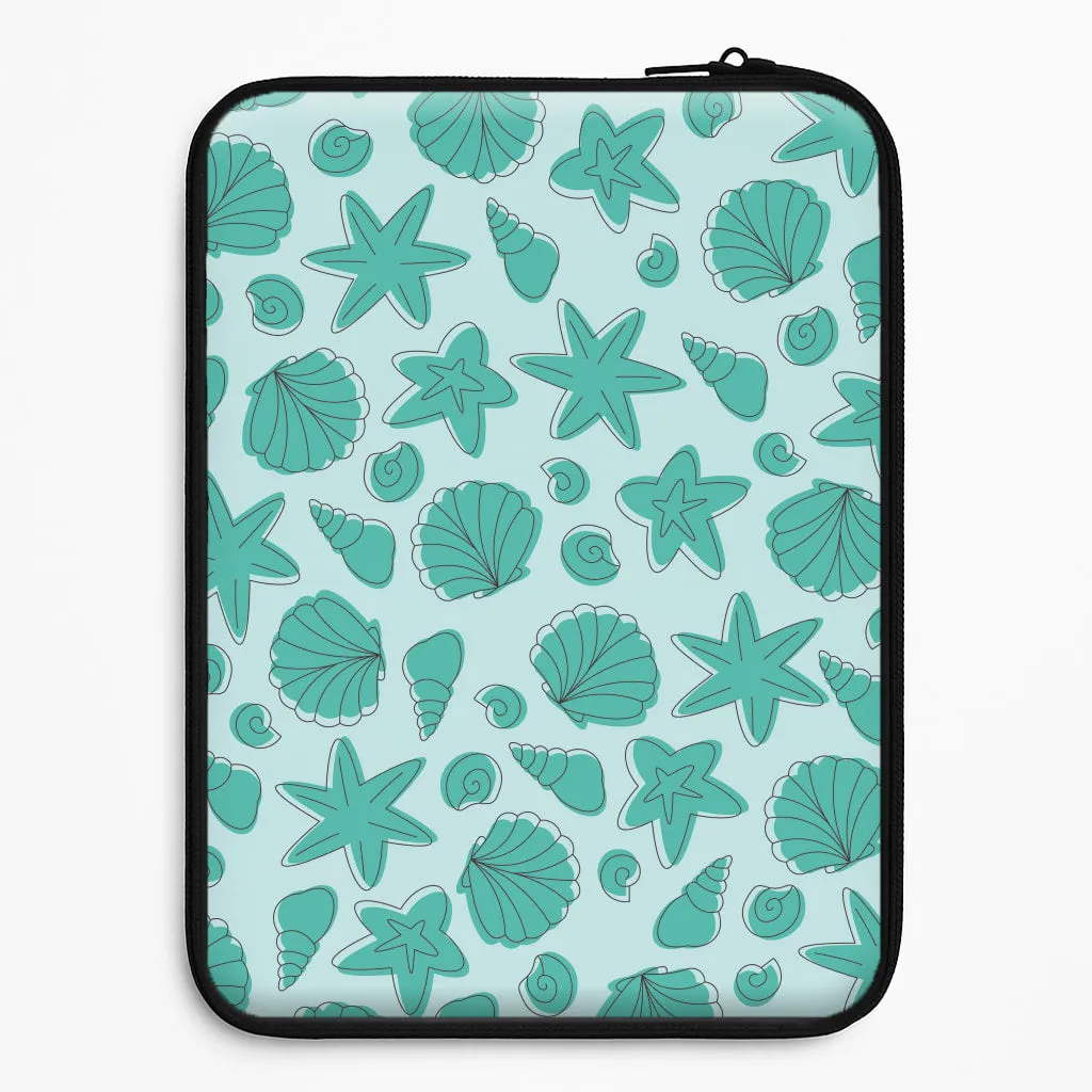 Seashells Pattern 4 Laptop Sleeve Tough Exterior Trendy Texture