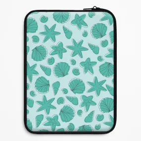 Seashells Pattern 4 Laptop Sleeve Tough Exterior Trendy Texture