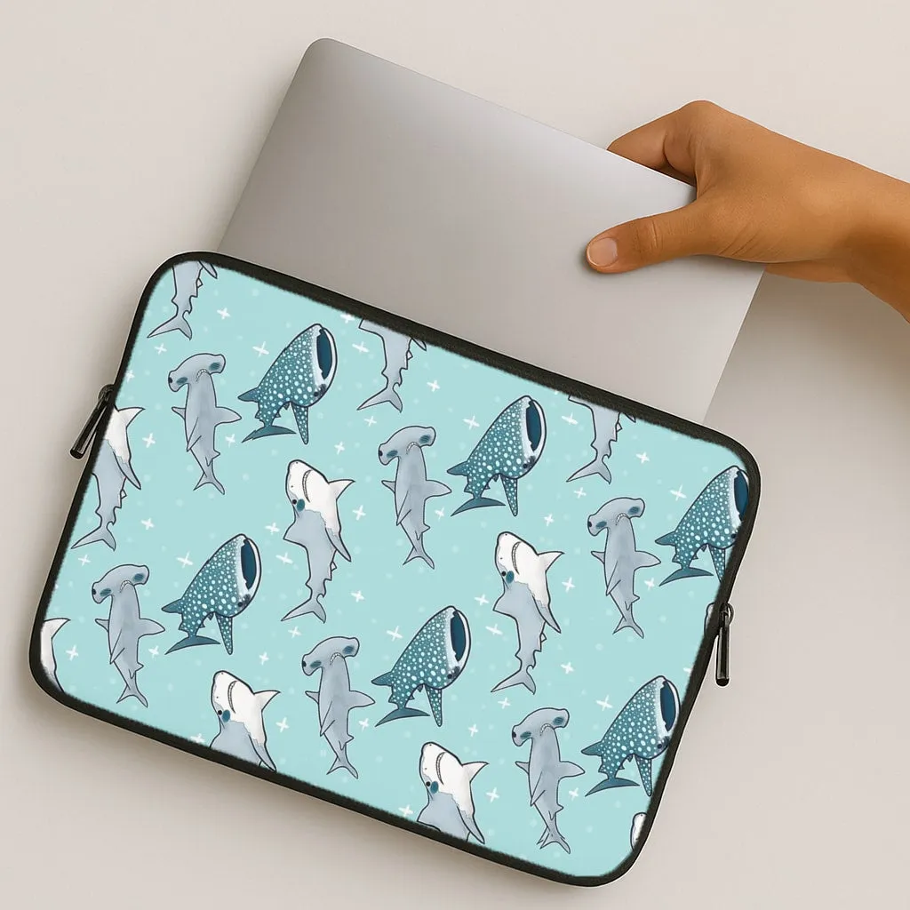 Shark Pattern Laptop Sleeve Long Lasting Comfort Finish Layer