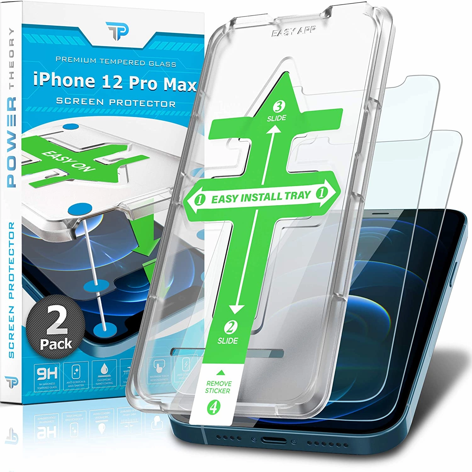 Screen Durability Guard iPhone 12 Pro Max Tempered Glass Screen Protector [2-Pack]