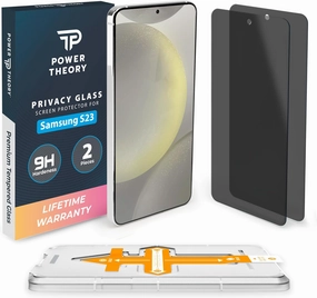 Screen Safety Film travel use Shield Edge Samsung Galaxy S23 Tempered Glass Privacy Screen Protector Benefitting The American Cancer Society [2-Pack]