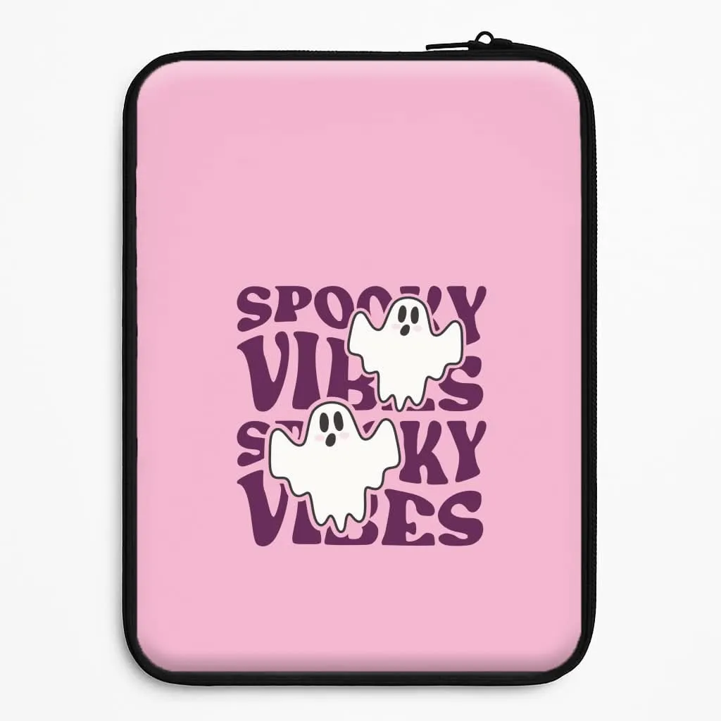 Spooky Vibes Pink Laptop Sleeve soft look Light Touch