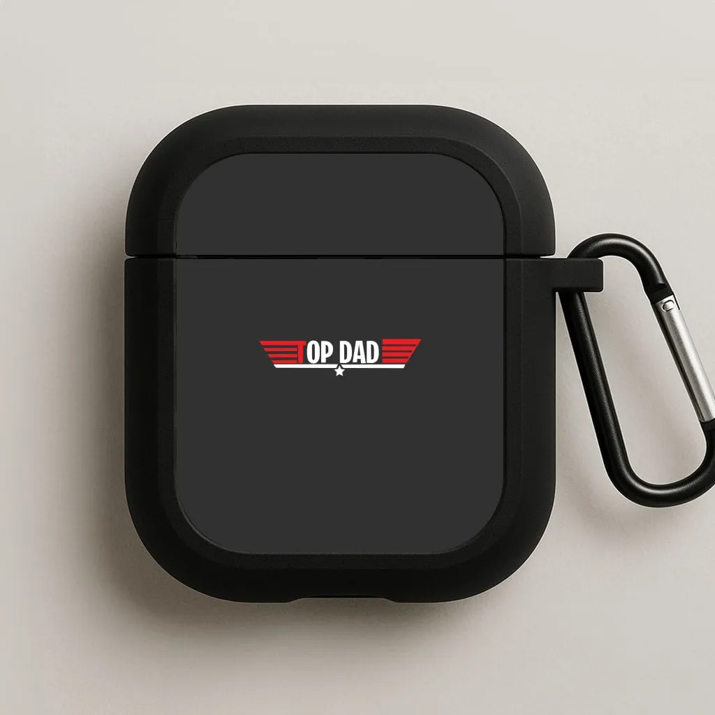 premium textured airpods case Top Dad- Fathers Day AirPods Case