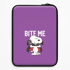 Minimal Form Rugged Surface Build Bite Me Cartoon Beagle Laptop Sleeve