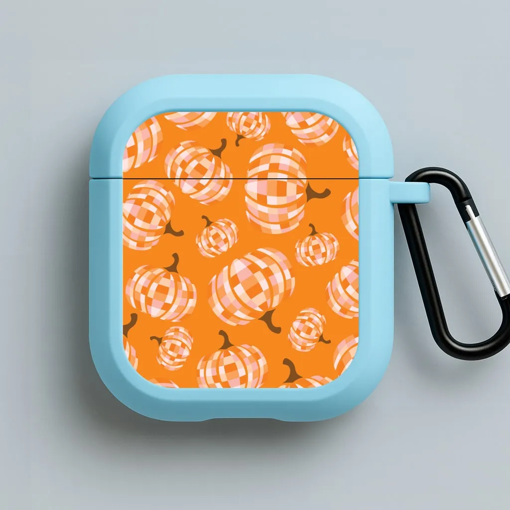 Disco Pumpkins Pattern AirPods Case wireless silicone guard lightweight neon commuter airpods protector
