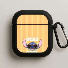 Stay Cool Blue Alien AirPods Case soft touch silicone cover soft rubber airpods holder