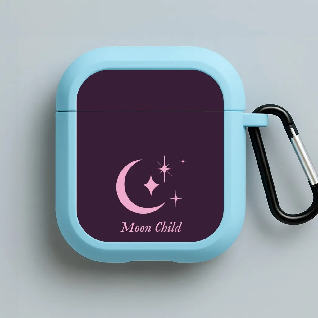 soft touch hybrid airpods shell Durable Tech Pouch Moon Child  AirPods Case