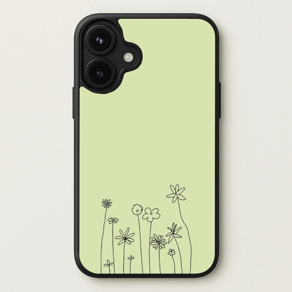 Floral Outline - Floral Phone Case High protection