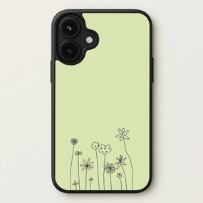 Floral Outline - Floral Phone Case High protection