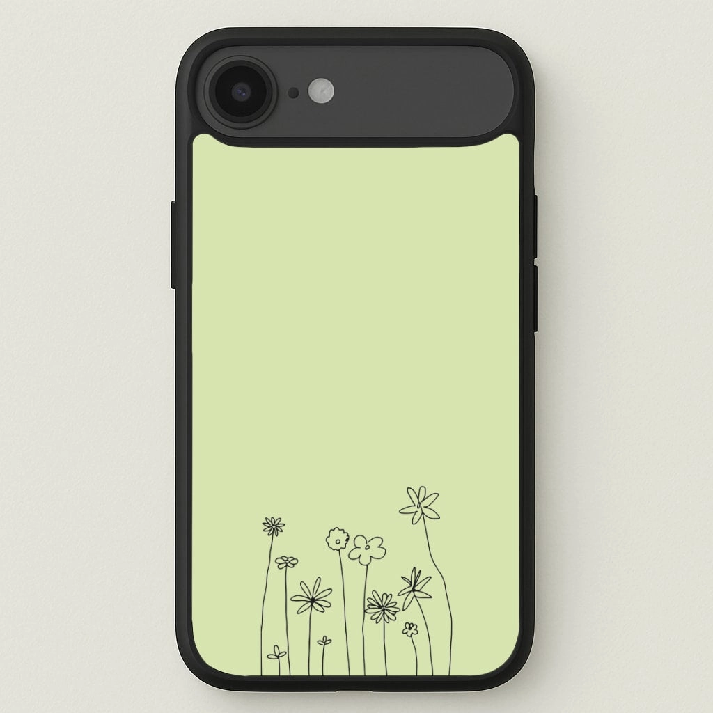 Minimal Style Floral Outline - Floral Phone Case